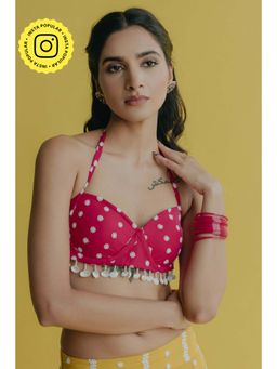 Old Marigold - Aisha Magenta Cotton Embroidered Blouse