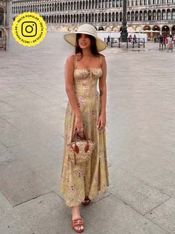Old Marigold - Celestia Yellow Bustier Maxi Dress