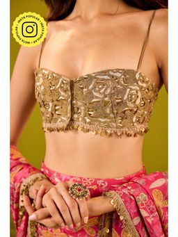 Old Marigold - Chahat Embroidered Strappy Blouse