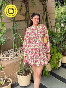 Old Marigold - Yellow Printed Mini Dress