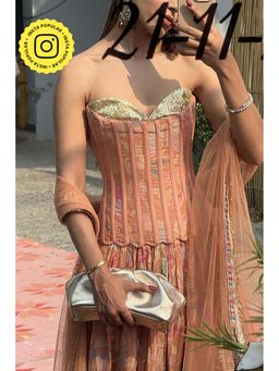Old Marigold - Senna Peach Sequinned Corset
