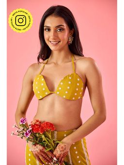 Old Marigold - Naina Yellow Embroidered Cotton Blouse