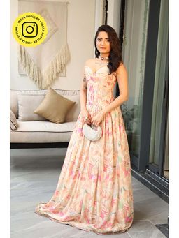 Old Marigold - Jamila Ivory Corset Muslin Lehenga with Blouse and Dupatta