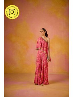 Old Marigold - Amayra Hot Pink Muslin Top with Sharara