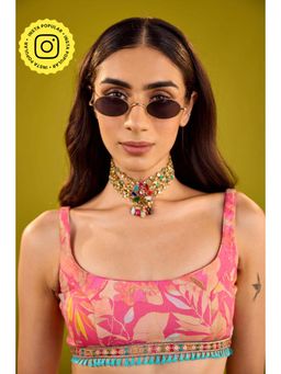 Old Marigold - Nazara Floral Muslin Pink Blouse