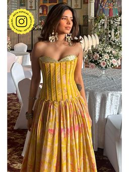 Old Marigold - Hania Sequinned Yellow Corset