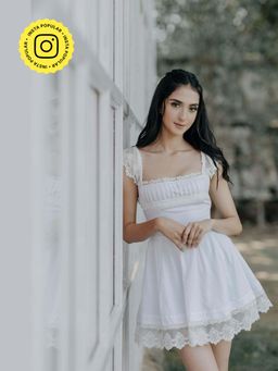 Old Marigold - Angelina White A-Line Mini Dress