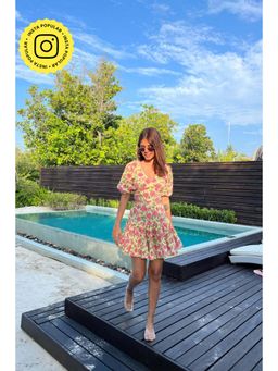 Old Marigold - Ella Yellow Printed Cotton Mini Dress