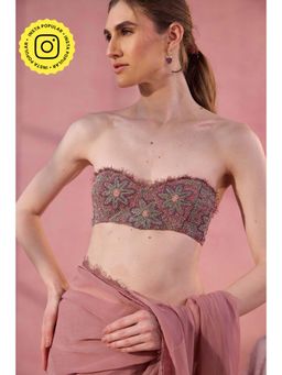 Old Marigold - Dusty Mauve Always In Feeling Beads And Stones Stitched Blouse