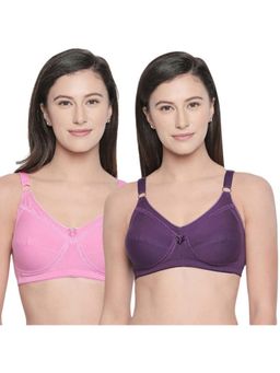 Bodycare - B, C & D Cup Perfect Coverage Bra In 100% Cotton-Pack Of 2 - Multi-Color