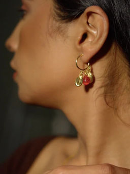 Tangerine - Coffee Berry Hoop Earrings