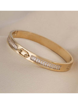 Palmonas - Waterproof and Anti-Tarnish Gold Hinged Bangle Bracelet for Women