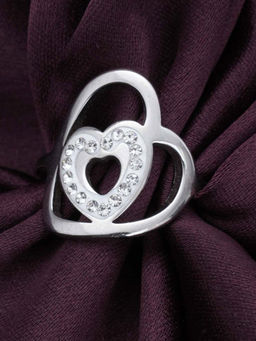 Palmonas - Waterproof and Anti-Tarnish Double Heart Ring for Women