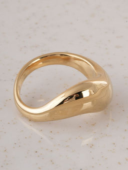 Palmonas - Waterproof and Anti-Tarnish Magical Curve Gold Ring for Women