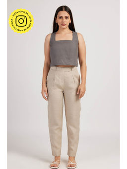 Creatures of Habit - Linen Trouser Ginger Beige