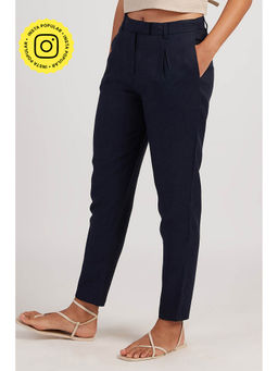Creatures of Habit - Linen Trouser Navy Blue