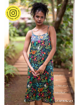 Creatures of Habit - Satin Slip Dress Floral Print