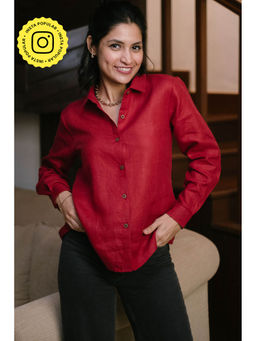 Creatures of Habit - Linen Day Shirt Indian Red