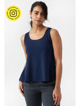 Creatures of Habit - Pima Flared Top Deep Sea Blue