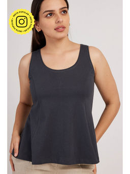 Creatures of Habit - Pima Flared Top Charcoal