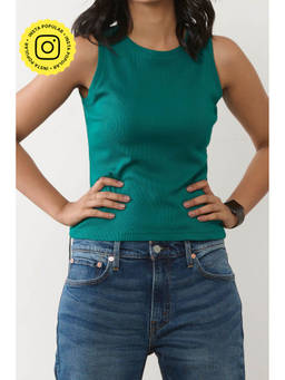 Creatures of Habit - Rib Top Marine Green