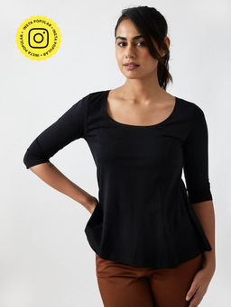 Creatures of Habit - Pima Flared Top Carbon Black