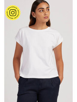 Creatures of Habit - Pima Boxy Cloud White T-Shirt