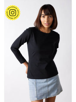 Creatures of Habit - Pima Crew Long Sleeve Carbon Black T-Shirt