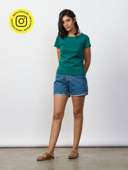 Creatures of Habit - Vintage Round Marine Green T-Shirt