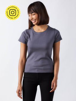 Creatures of Habit - Vintage Round Castle Grey T-Shirt
