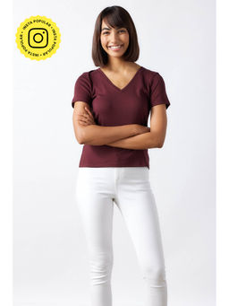 Creatures of Habit - Vintage V Port Burgundy T-Shirt