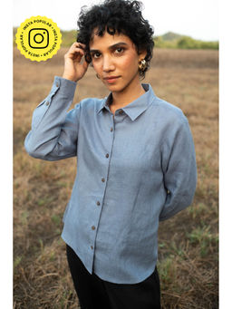 Creatures of Habit - Linen Day Wild Flower Blue Shirt