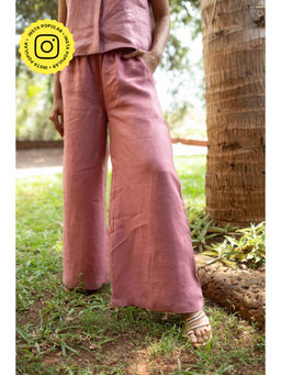 Creatures of Habit - Linen Oversized Pants-Vintage Pink