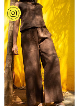 Creatures of Habit - Linen Oversized Pants-Tree Trunk Brown