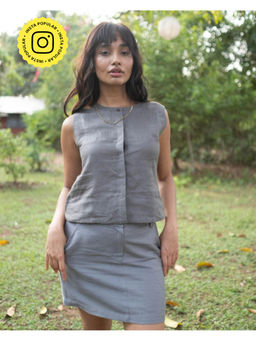 Creatures of Habit - Linen And Hemp Co-Ord- Slate Grey (Set of 2)