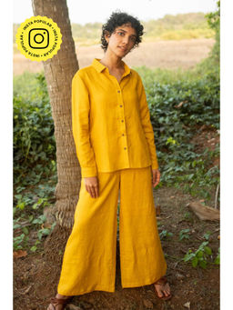 Creatures of Habit - Linen Co-Ord- Mustard (Set of 2)