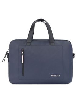 Tommy Hilfiger - Men Duran Computer Bag 14 Inch Laptop Business Case Space Blue with Detachable Belt
