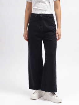 ELLE - Womens Washed Regular Mid Rise Jeans
