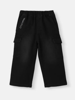 Nautinati - Boys Cotton Denim Faded Cargo Jeans