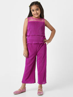 Nautinati - Girls Pleated Fabric Co-Ord (Set of 2)