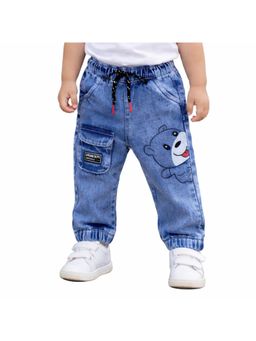 Denro - Boys Soft Elastic Waist Drawstring Cotton Denim Jeans