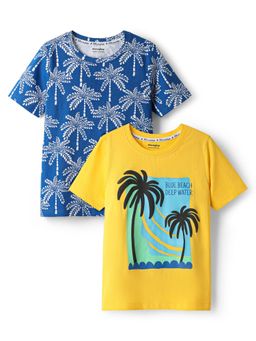Honeyhap - Premium Cotton Half Sleeves T-Shirts (Pack of 2)
