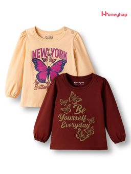 Honeyhap - Brown Premium Cotton Tops (Pack of 2)