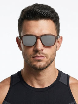 HASHTAG EYEWEAR - Unisex Rift Polarised Full Rim Grey Lens Sunglasses