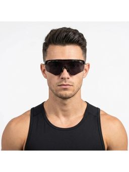 HASHTAG EYEWEAR - Unisex Aero Uv Protection Full Rim Black Lens Sunglasses