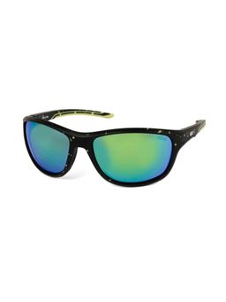 HASHTAG EYEWEAR - Unisex Storm Polarised Full Rim Green Lens Sunglasses
