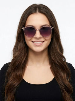 HASHTAG EYEWEAR - Women Vortex Uv Protection Full Rim Purple Lens Sunglasses