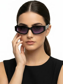 HASHTAG EYEWEAR - Women Hyra Uv Protection Full Rim Purple Lens Sunglasses