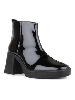 Inc.5 - Womens Black Solid Pattern Round Toe Casual Boots
