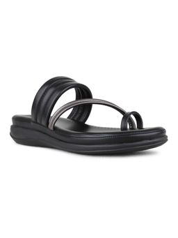 Inc.5 - Womens Black Casual Solid One Toe Sandals